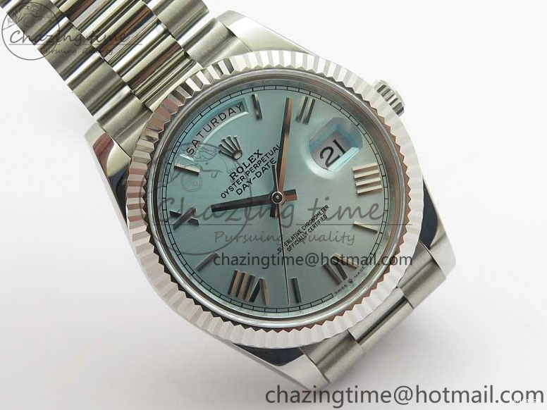 SS Dial 1:1 A2836 Tiffany SS Bracelet Maker Roman Date 40 Bp Blue Edition Day on Best 0412